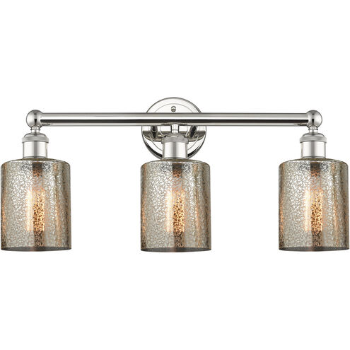 Cobbleskill 3 Light 23 inch Polished Nickel and Mercury Bath Vanity Light Wall Light
