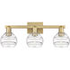 Arcadia Rochester 3 Light 24.88 inch Brushed Brass Bath Vanity Light Wall Light