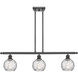 Ballston Athens Water Glass LED 36 inch Oil Rubbed Bronze Island Light Ceiling Light