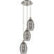 Ballston Vaz 3 Light 12.38 inch Brushed Satin Nickel Cord Hung Multi Pendant Ceiling Light