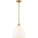 Ballston Dome 1 Light 12 inch Satin Gold Mini Pendant Ceiling Light