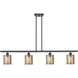 Ballston Cobbleskill 4 Light 48 inch Oil Rubbed Bronze Island Light Ceiling Light in Mercury Glass, Ballston