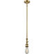 Franklin Restoration Fulton 1 Light 7 inch Brushed Brass Mini Pendant Ceiling Light in Incandescent, Plated Smoke, Franklin Restoration