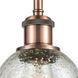 Ballston Caledonia 1 Light 5 inch Antique Copper Pendant Ceiling Light in Mica Glass, Ballston