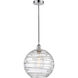 Edison Athens Deco Swirl LED 12 inch Polished Chrome Mini Pendant Ceiling Light