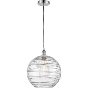 Edison Athens Deco Swirl LED 12 inch Polished Chrome Mini Pendant Ceiling Light
