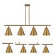 Ballston Cone LED 48 inch Brushed Brass Island Light Ceiling Light