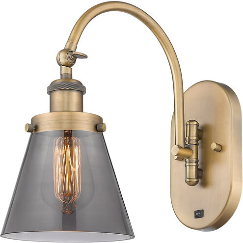Franklin Restoration Cone 1 Light 6 inch Brushed Brass Sconce Wall Light