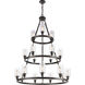 Ballston Saloon 18 Light 40 inch Matte Black Chandelier Ceiling Light in Incandescent, Clear Glass, Ballston