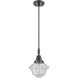 Downtown Urban Oxford 1 Light 7.25 inch Matte Black Mini Pendant Ceiling Light in Seedy