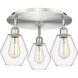 Cindyrella 3 Light 17.75 inch Satin Nickel Flush Mount Ceiling Light in Clear