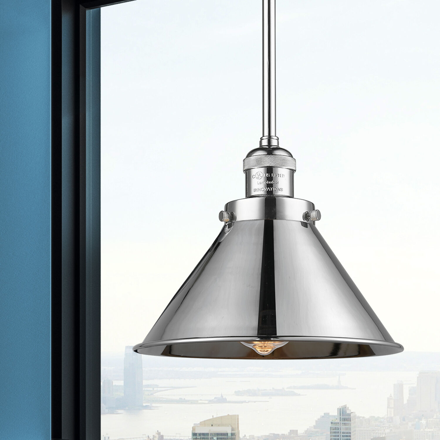 Franklin Restoration Briarcliff LED 10 inch Polished Chrome Mini Pendant Ceiling Light, Franklin Restoration