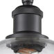 Ballston Athens LED 8 inch Matte Black Semi-Flush Mount Ceiling Light in Clear Glass, Ballston