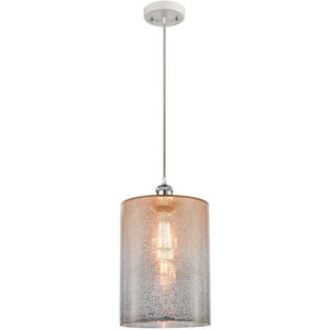 Ballston Large Cobbleskill LED 9 inch White and Polished Chrome Mini Pendant Ceiling Light in Mercury Glass, Ballston