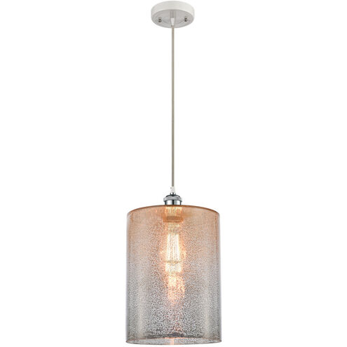 Ballston Large Cobbleskill LED 9 inch White and Polished Chrome Mini Pendant Ceiling Light in Mercury Glass, Ballston