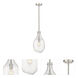 Salem 1 Light 9 inch Brushed Satin Nickel Mini Pendant Ceiling Light in Seedy Glass 
