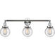 Franklin Restoration Beacon LED 30 inch Polished Chrome Bath Vanity Light Wall Light in Seedy Glass, Franklin Restoration
