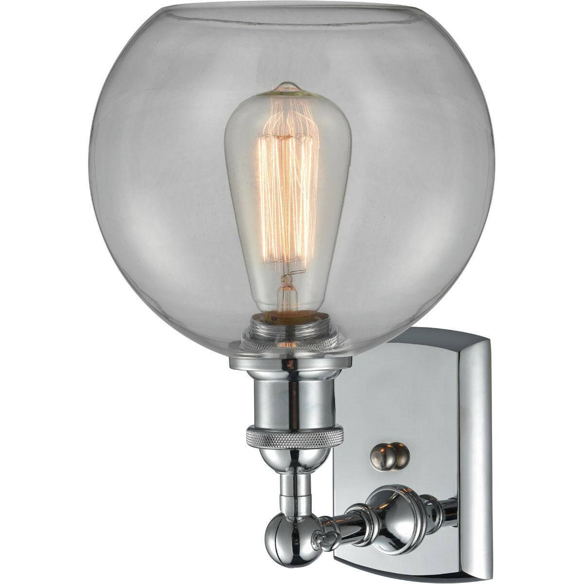 Ballston Athens 1 Light 8 inch Polished Chrome Sconce Wall Light in Clear Glass, Ballston