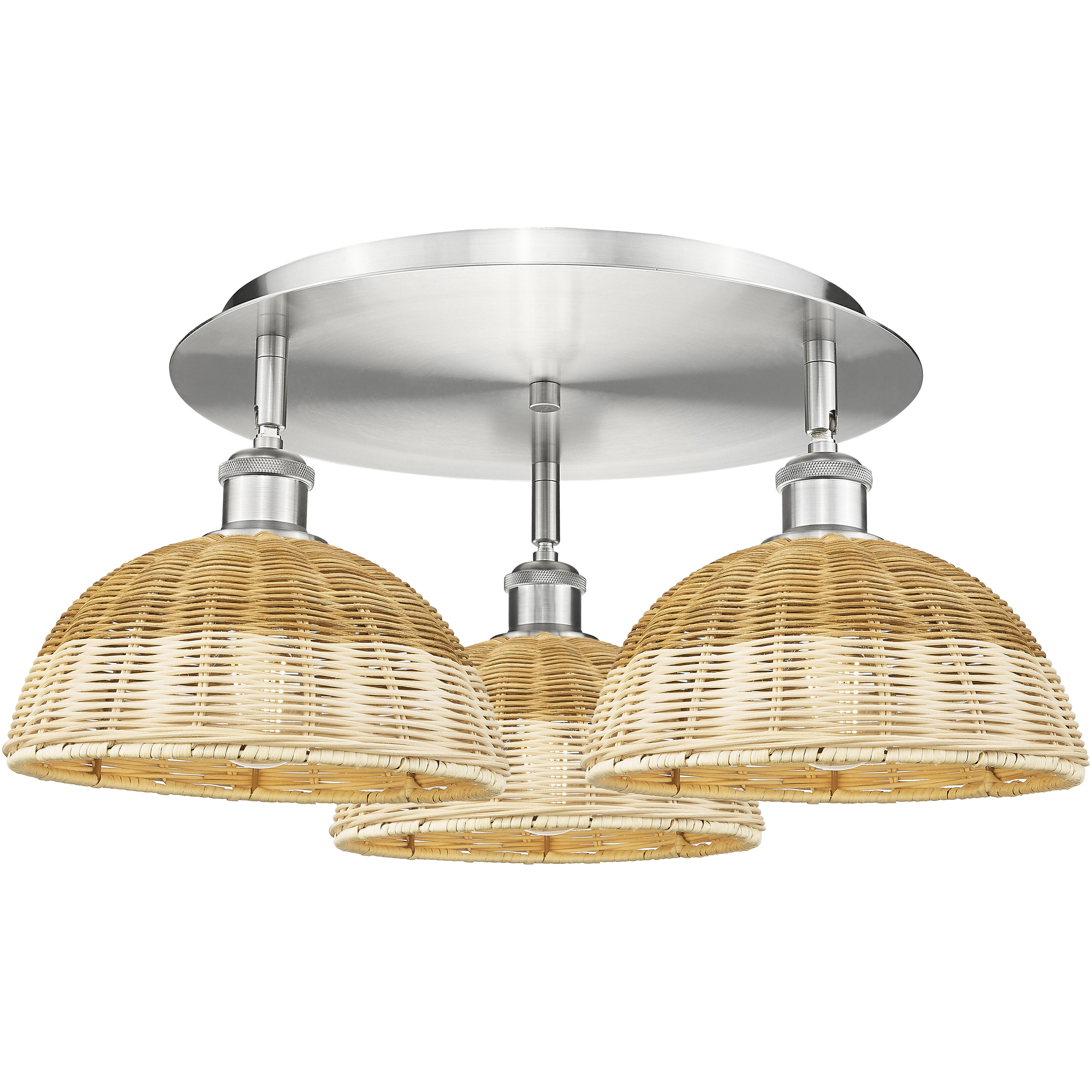 Ballston Bristol Natural II 3 Light 20.75 inch Flush Mount