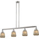 Franklin Restoration Chatham 4 Light 50.88 inch Brushed Satin Nickel Island Light Ceiling Light in Mercury Glass, Franklin Restoration