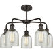 Caledonia 5 Light 23 inch Oil Rubbed Bronze Chandelier Ceiling Light in Mica Glass
