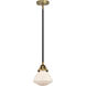Nouveau 2 Olean LED 6.75 inch Black Antique Brass Mini Pendant Ceiling Light in Matte White