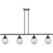 Ballston Beacon LED 48 inch Oil Rubbed Bronze Island Light Ceiling Light in Seedy Glass, Ballston
