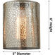 Cobbleskill 5 Light 23 inch Satin Nickel Chandelier Ceiling Light in Mercury