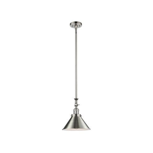 Franklin Restoration Briarcliff LED 10 inch Polished Nickel Mini Pendant Ceiling Light, Franklin Restoration