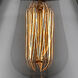Aditi X-Large Cone 1 Light 12 inch Brushed Brass Flush Mount Ceiling Light in Light Smoke Glass, Aditi