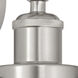 Cone 1 Light 7.75 inch Brushed Satin Nickel Sconce Wall Light