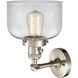 Franklin Restoration Large Bell LED 8 inch Brushed Satin Nickel Sconce Wall Light, Franklin Restoration