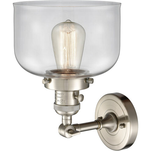 Franklin Restoration Large Bell LED 8 inch Brushed Satin Nickel Sconce Wall Light, Franklin Restoration