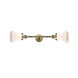 Franklin Restoration Bellmont LED 6 inch Antique Brass Bath Vanity Light Wall Light in Matte White Glass, Franklin Restoration