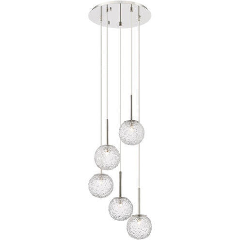 Barrington 5 Light 15.75 inch Polished Nickel Mini Pendant Ceiling Light