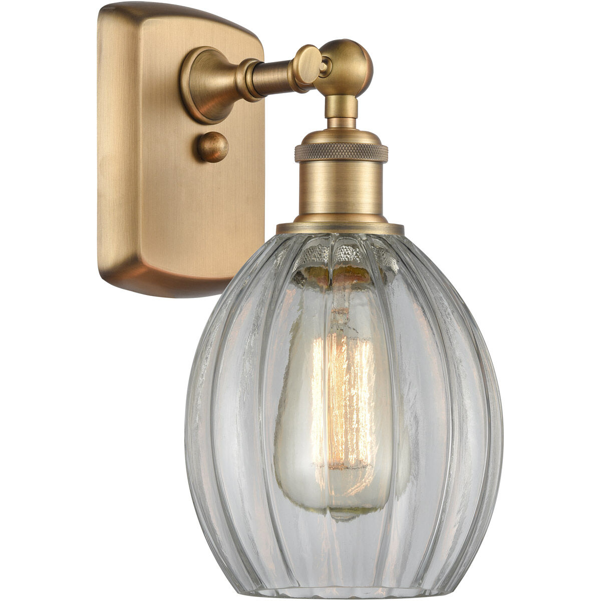 Ballston Eaton LED 6 inch Brushed Brass Sconce Wall Light, Ballston