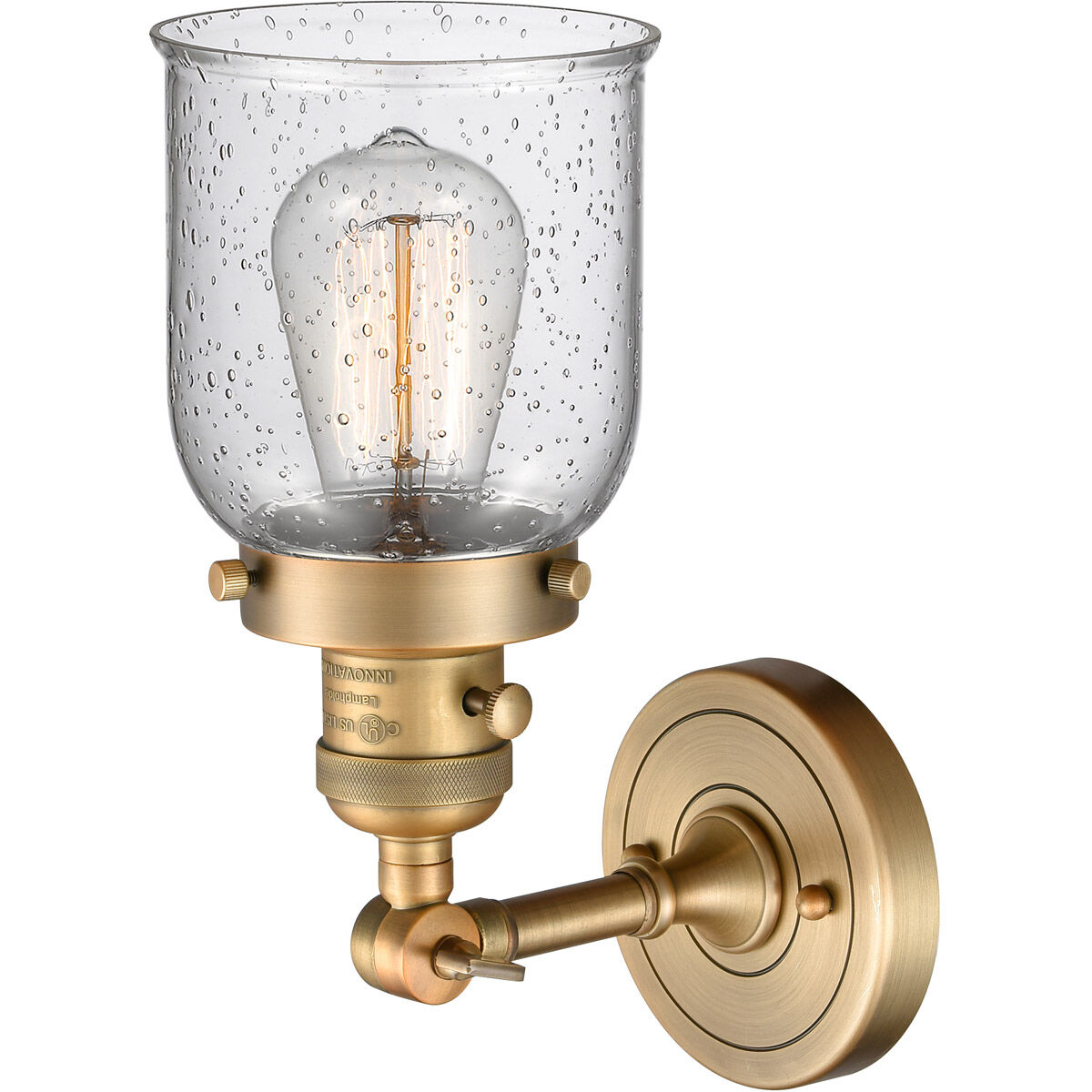 Franklin Restoration Small Bell LED 5 inch Brushed Brass Sconce Wall Light, Franklin Restoration