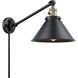 Briarcliff 21 inch 60.00 watt Black Antique Brass Swing Arm Wall Light, Franklin Restoration