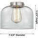 Franklin Restoration Large Bell LED 8 inch Antique Brass Sconce Wall Light, Franklin Restoration