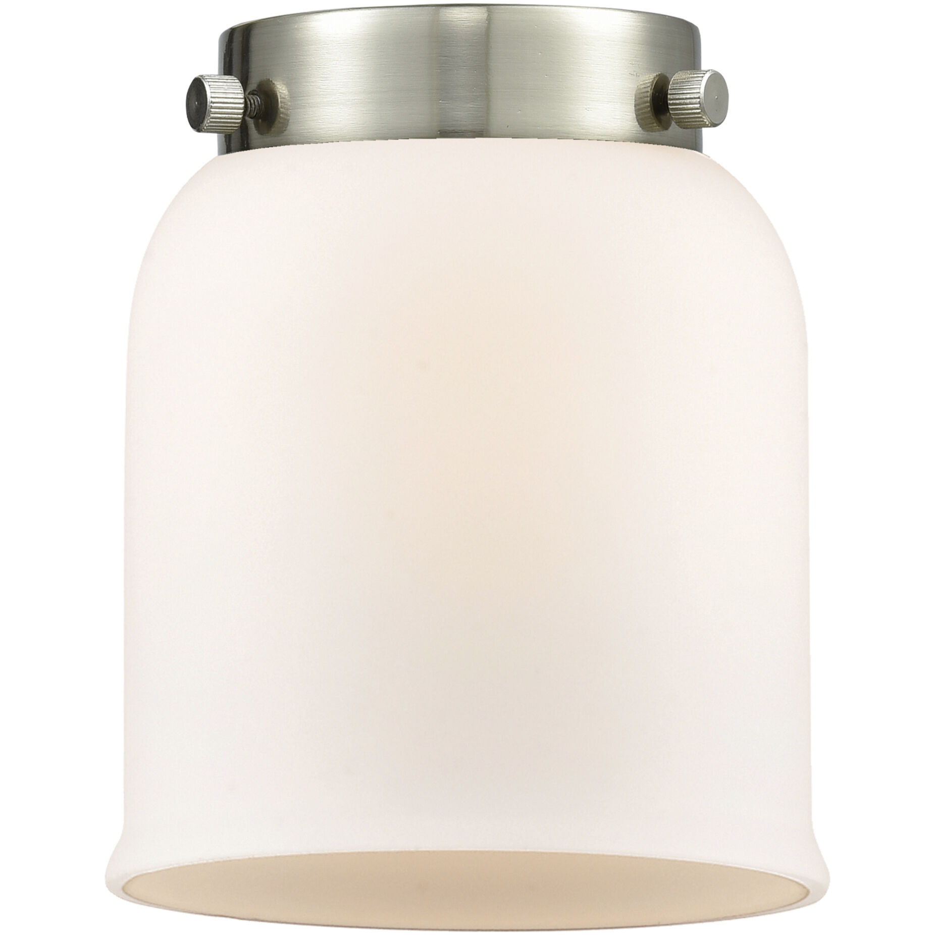 Franklin Restoration Bell LED 5 inch Antique Brass Mini Pendant Ceiling Light in Matte White, Franklin Restoration