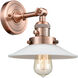 Franklin Restoration Halophane LED 9 inch Antique Copper Sconce Wall Light, Franklin Restoration