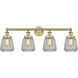 Chatham 4 Light 33.5 inch Brushed Brass Bath Vanity Light Wall Light in Clear Glass