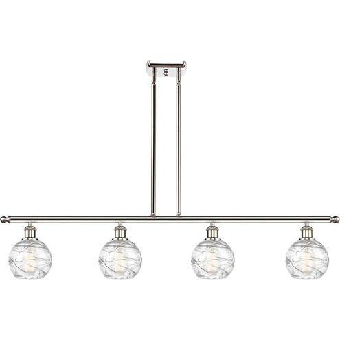 Ballston Small Deco Swirl LED 46 inch Polished Nickel Island Light Ceiling Light, Ballston