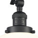 Franklin Restoration X-Large Beacon 1 Light 10 inch Matte Black Semi-Flush Mount Ceiling Light in Matte White Glass, Franklin Restoration