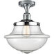 Franklin Restoration Large Oxford 1 Light 12 inch Polished Chrome Semi-Flush Mount Ceiling Light, Franklin Restoration