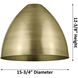 Edison Dome 1 Light 16 inch Brushed Brass Mini Pendant Ceiling Light