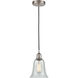 Edison Hanover LED 6 inch Brushed Satin Nickel Mini Pendant Ceiling Light
