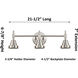 Caden 3 Light 25 inch Satin Gold Bath Vanity Light Wall Light