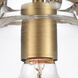 Restoration Newton 1 Light 8 inch Brushed Brass Flush Mount Ceiling Light, Restoration
