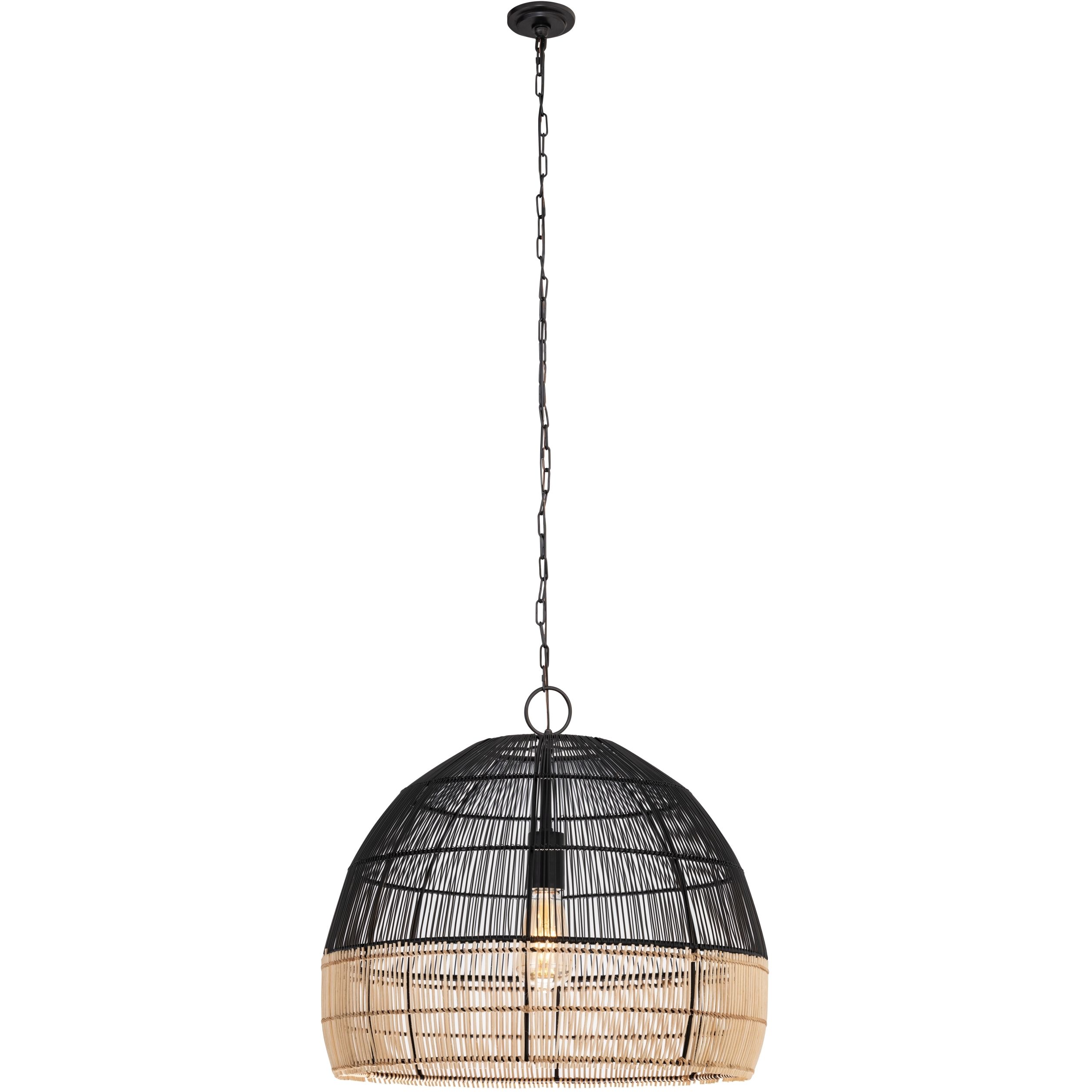 Latham 1 Light 19.25 inch Matte Black Pendant Ceiling Light